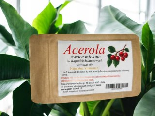 Acerola 30 kapsułek Naturalna witamina C, zapobiega chorobom serca