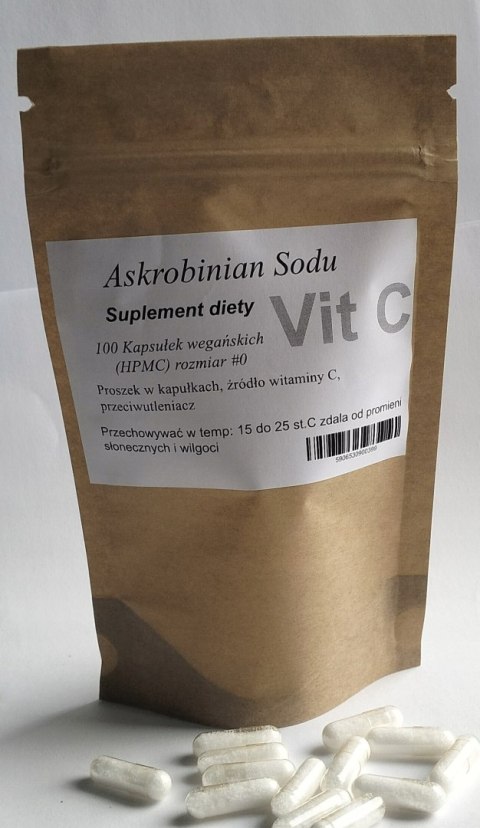 Askrobinian Sodu (Witamina C) 100 kapsułek wegańskich