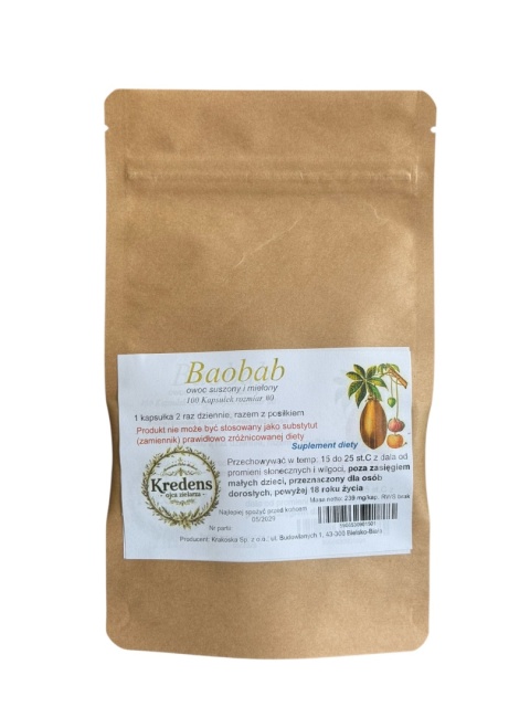 Baobab owoc suszony i mielony | Suplement diety