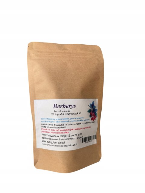 Berberys 100 kap. przeciw wirusowe, korzystny wpływ na układ nerwowy