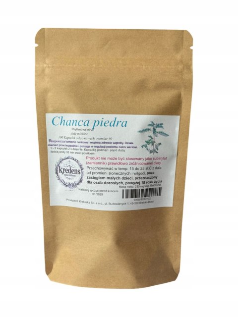 Chanca piedra 100 kapsułek żelatynowych PRZECIWZAPALNE, NA WĄTROBY