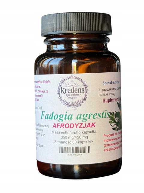 Fadogia agrestis 60 kapsułek 490 mg żelatynowych AFRODYZJAK