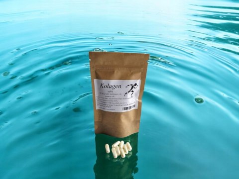 Kolagen morski (rybi) 100 kap. przeciw zmarszczkom, wzmacnia kości i stawy