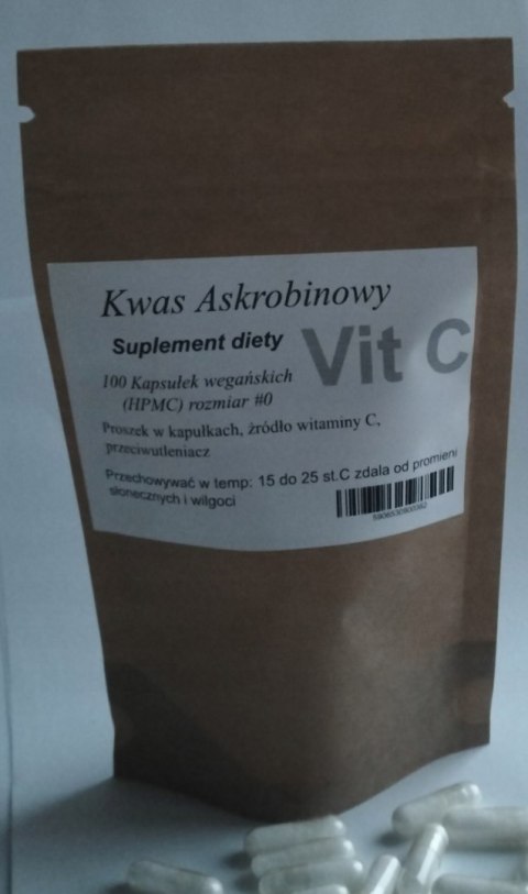 Kwas Askrobinowy (Witamina C) 100 kapsułek wegańskich