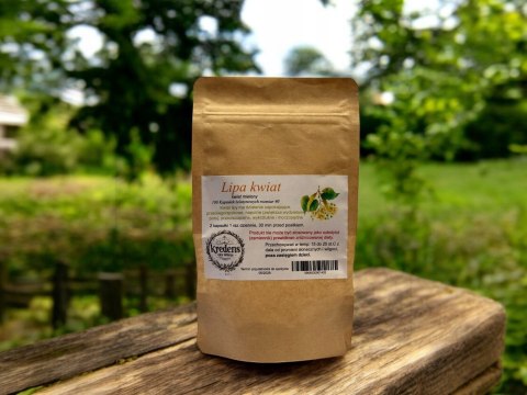 Lipa kwiat 100 kapsułek żelatynowych USPOKAJAJĄCE, PRZECIWGORĄCZKOWE