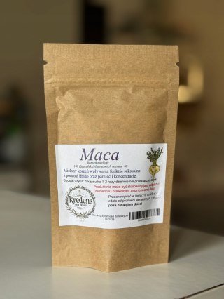Maca 100 kapsułek żelatynowych LIBIDO, KONCETRACJA, FUNKCJE SEKSUALNE