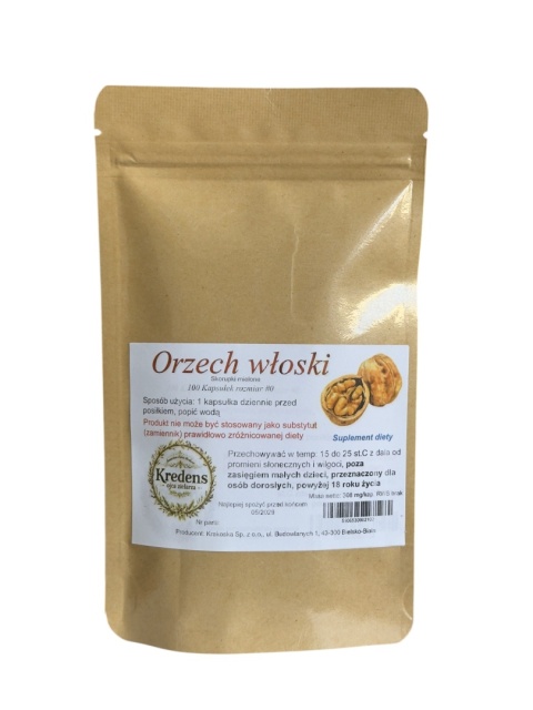 Orzech włoski 100 kapułek | Suplement diety