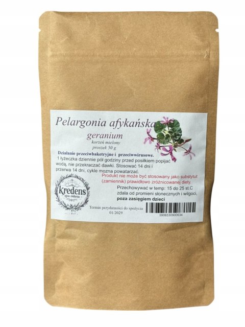Pelargonia Afrykańska proszek 50g przeciw wirusowe, COVID