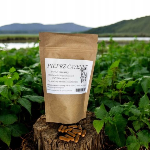 Pieprz Cayenne wegańskie (HPMC) 100 szt trawienie