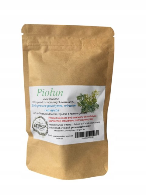 Piołun 100 kapsułek PASOŻYTY TRAWIENIE WIRUSY APETYT !!!EKSTRA CENA!!!
