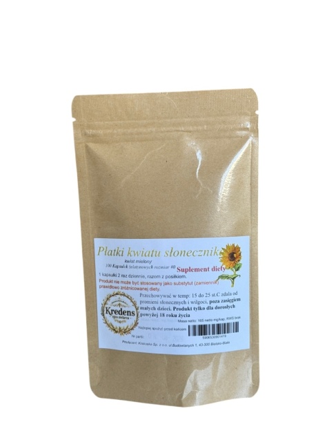Płatki kwiatu słonecznika 100 kapsułek