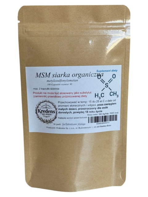 MSM siarka organiczna 100 kapsułek