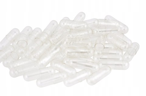 Puste kapsułki celulozowe (wegańskie) rozmiar #0 - 250 szt w opakowaniu