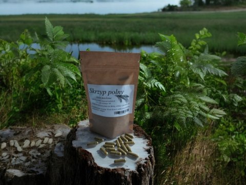 Skrzyp polny 100 kapsułek !!!WEGAŃSKICH!! zdrowa skóra, włosy i paznokcie