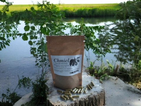 Szyszki chmielu 100 kapsułek !!! w pełni WEGAŃSKICH!! Ułatwia zasypianie