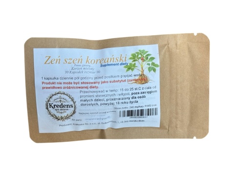 Żeńszeń koreański w kapsułkach 30 szt